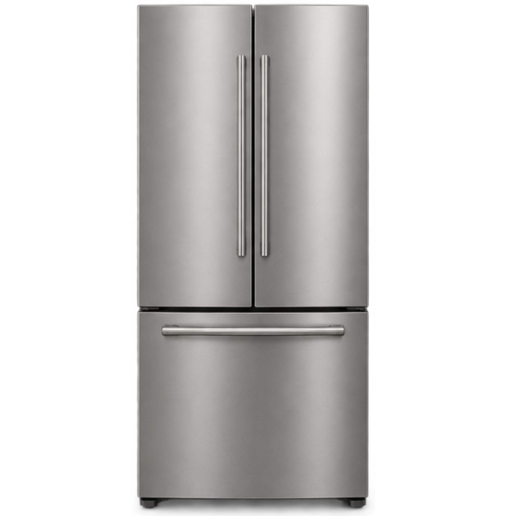 Closed silver refrigerator